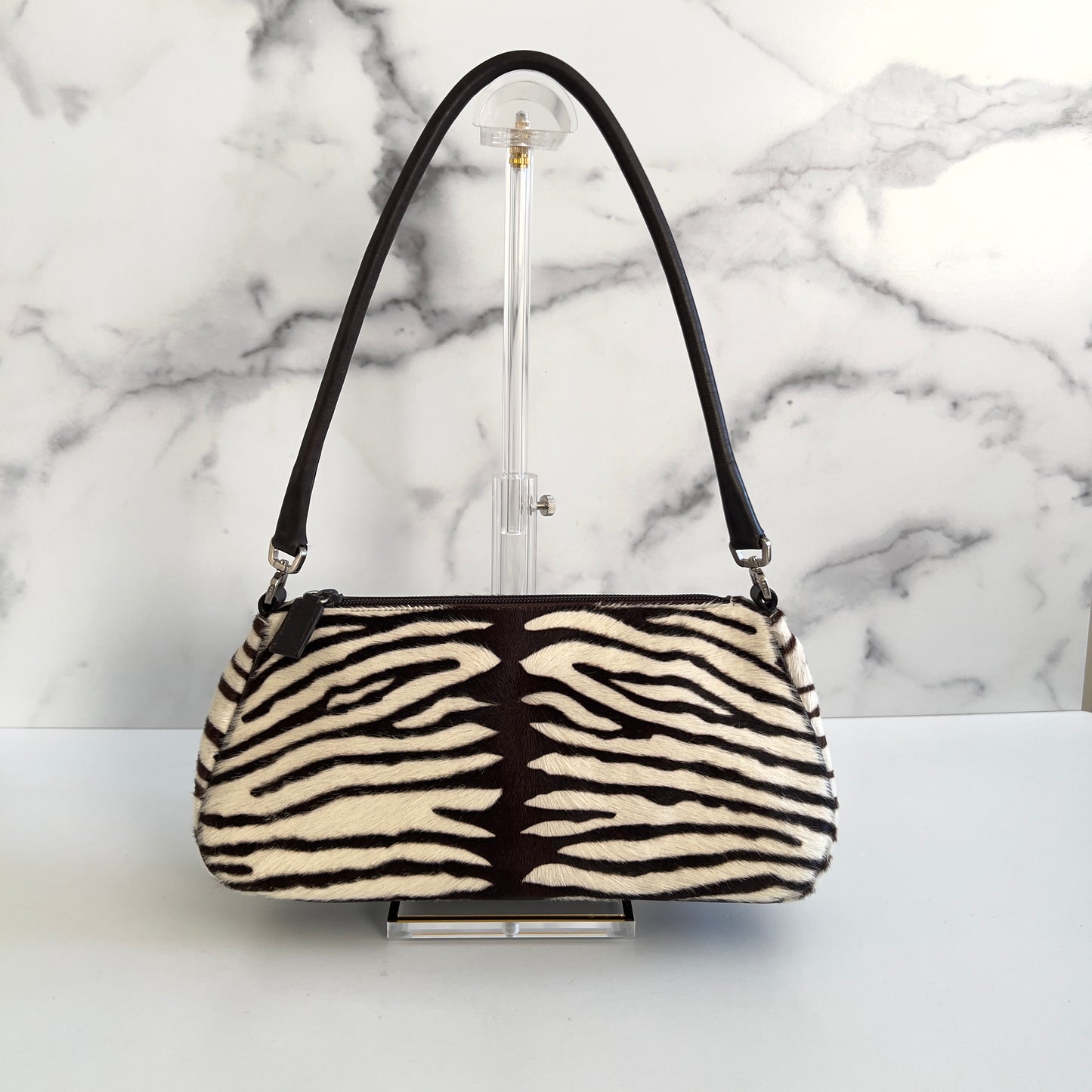 Vintage Prada Zebra Print Ponyhair Shoulder bag