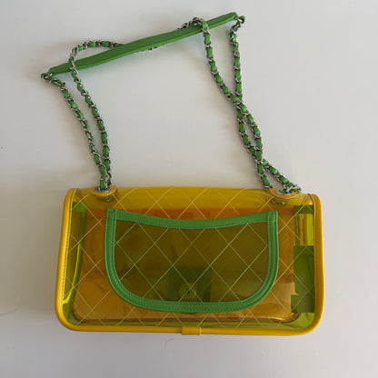 Chanel 18S Coco Splash Pastel Rainbow PVC Medium Flap Bag