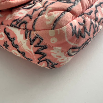 Vintage Chanel Pink Bandana Paisley Qualitied Canva Flap Bag
