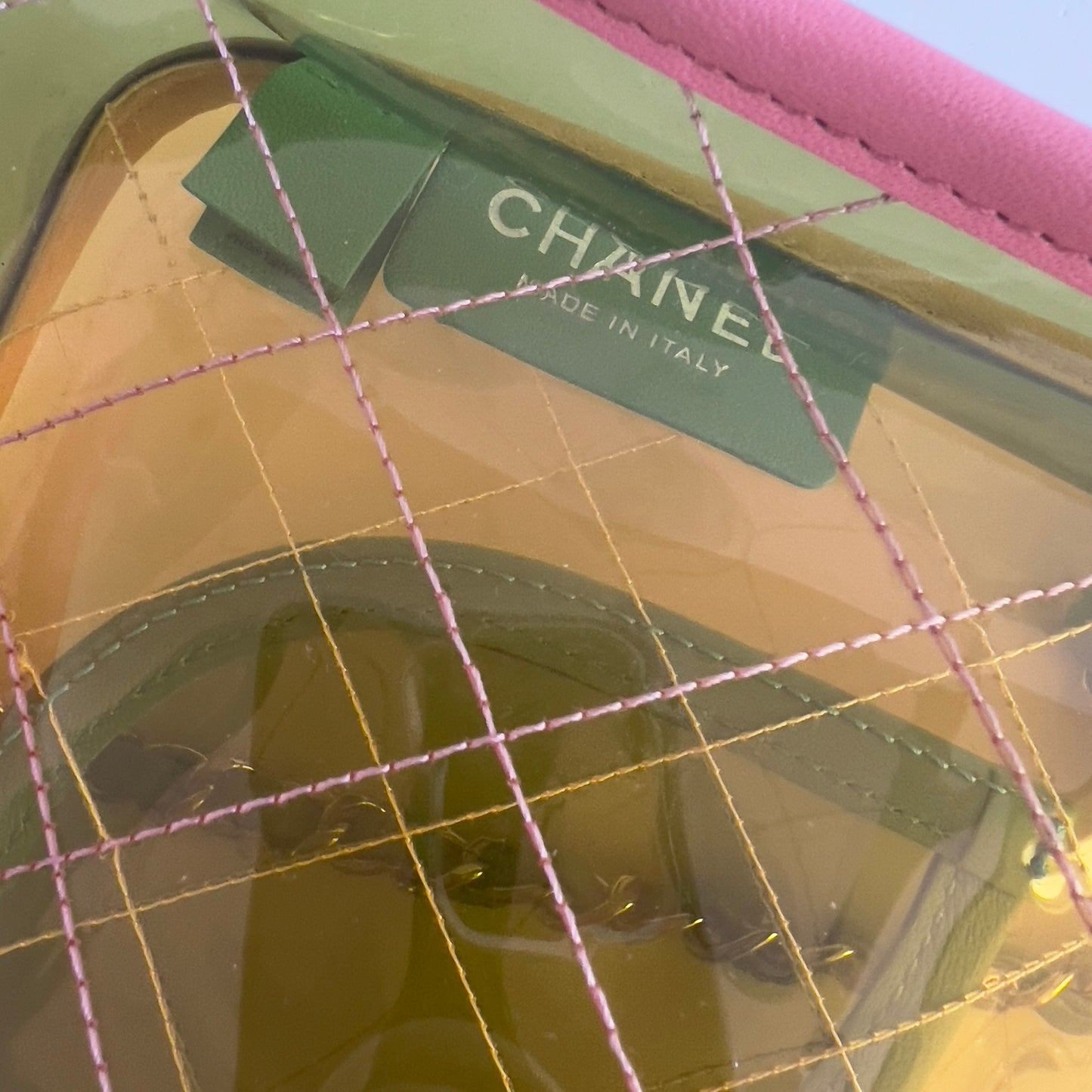 Chanel 18S Coco Splash Pastel Rainbow PVC Medium Flap Bag