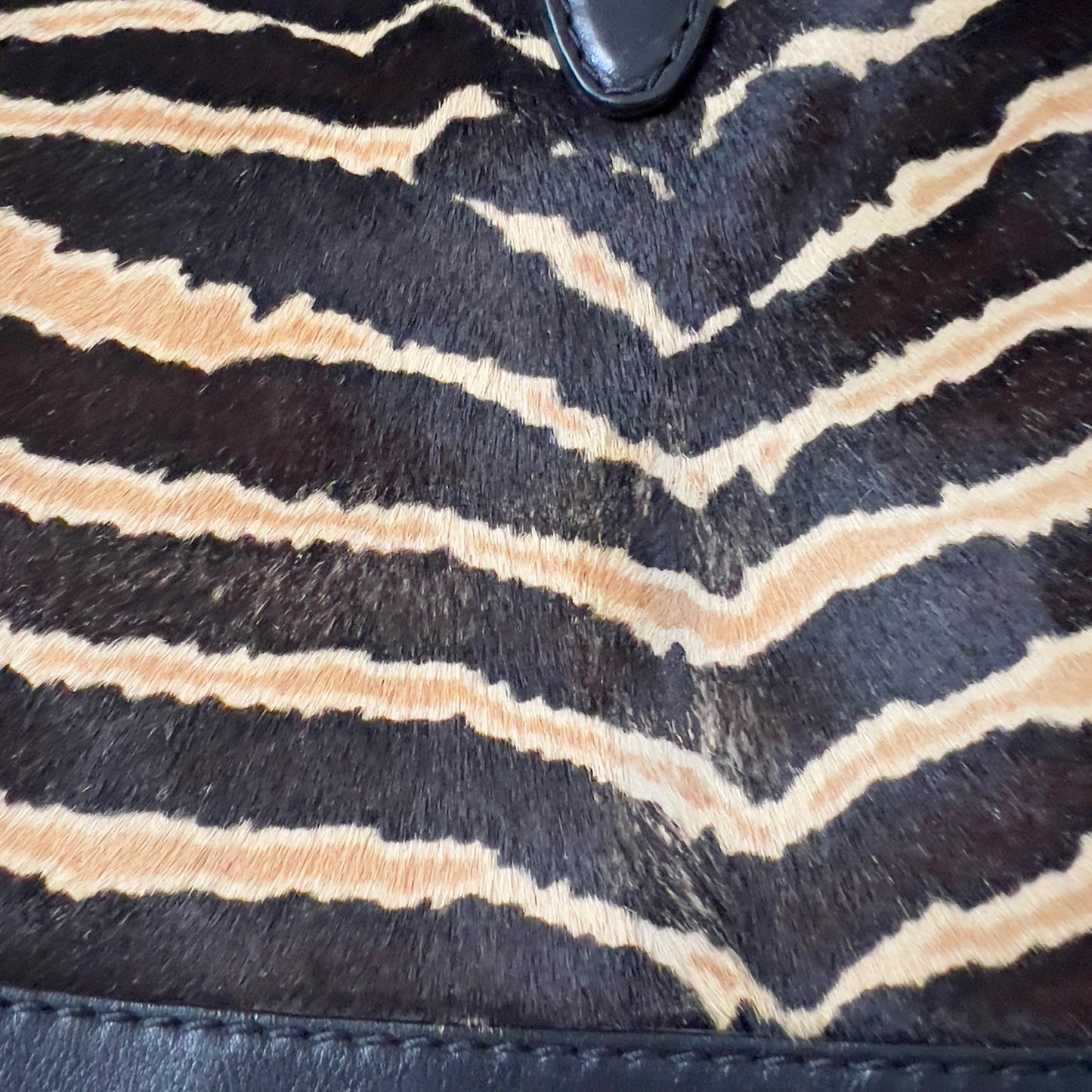 Gucci Tiger Stripe Pony Hair Medium Jackie Hobo Bag