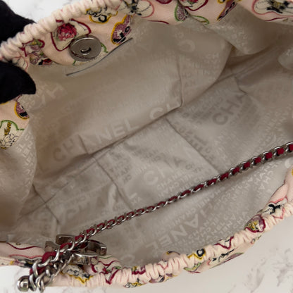 CHANEL Canvas Coco Hearts Shoulder Bag Pink