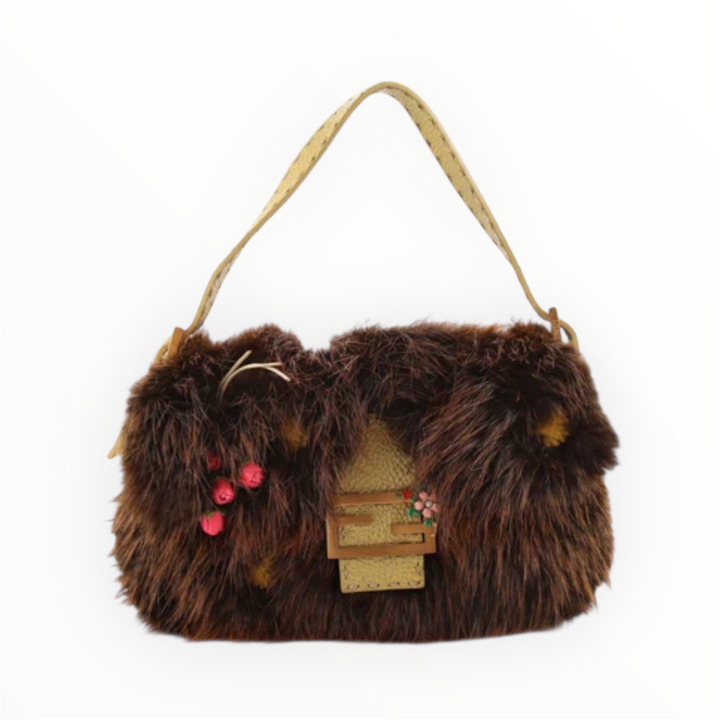 Fendi Mink Fur Flora Sellreia Baguette