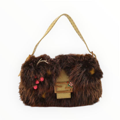 Fendi Mink Fur Flora Sellreia Baguette