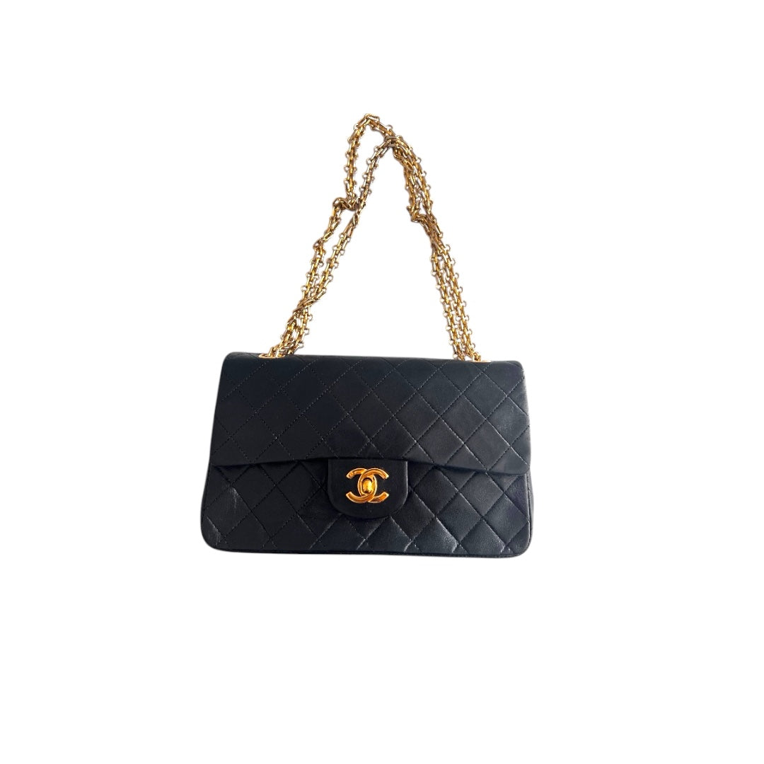 Vintage Chanel small size classic flap with Bijoux chain