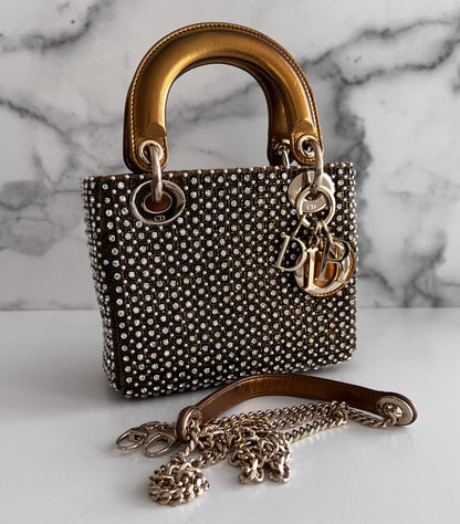 Dior mini lady Dior pearl & diamond bag