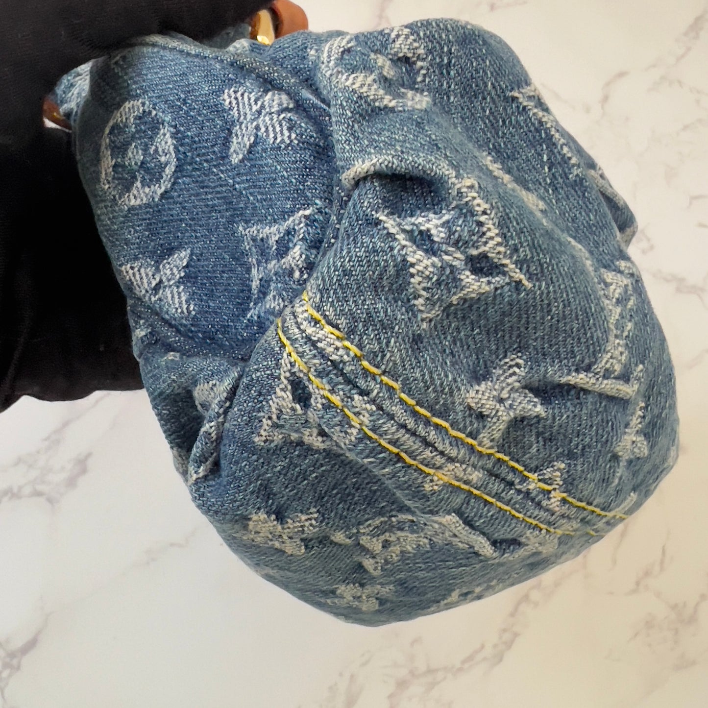 LOUIS VUITTON Monogram Denim Pleaty Blue