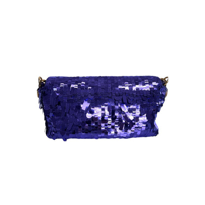 Iconic Fendi purple sequin baguette