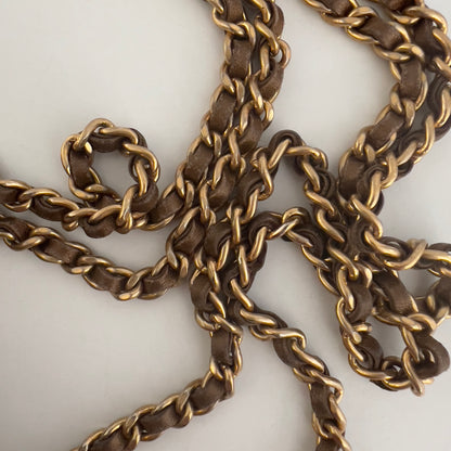 Chanel Mini Rectangle Gold& Silver Sequin Flap Bag