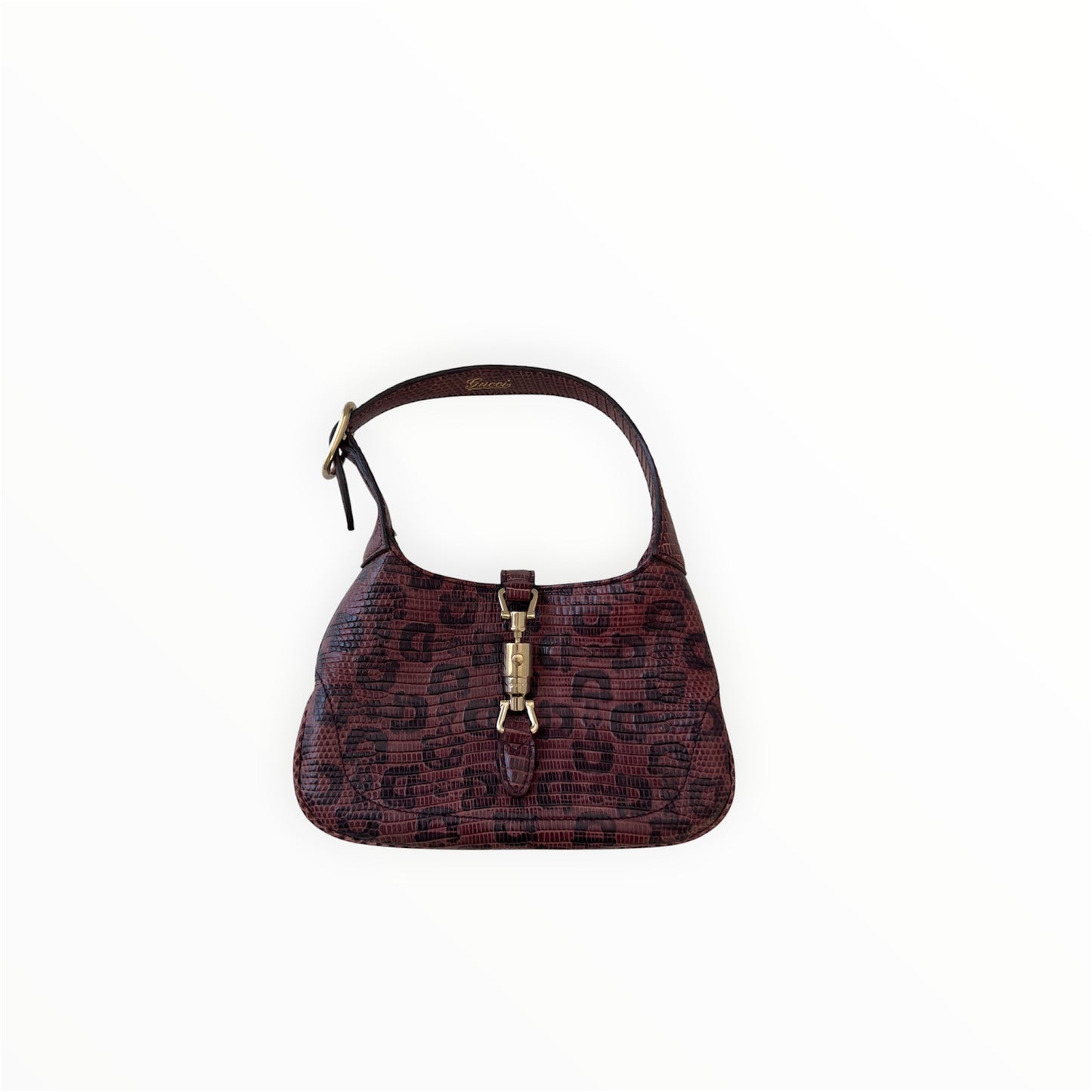 Vintage Gucci Lizard Embossed Mini Jackie