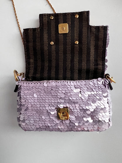 Fendi violet small sequin Nano