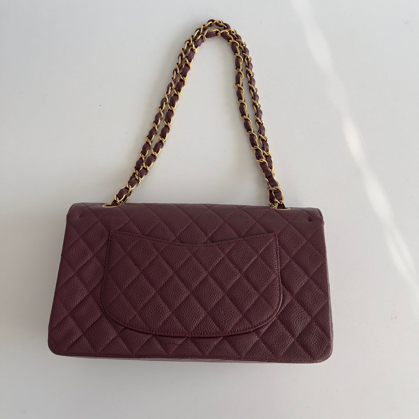 Vintage Chanel Burgundy Caviar Medium Double Flap Bag