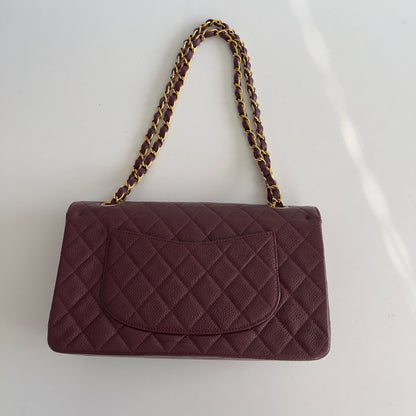 Vintage Chanel Burgundy Caviar Medium Double Flap Bag