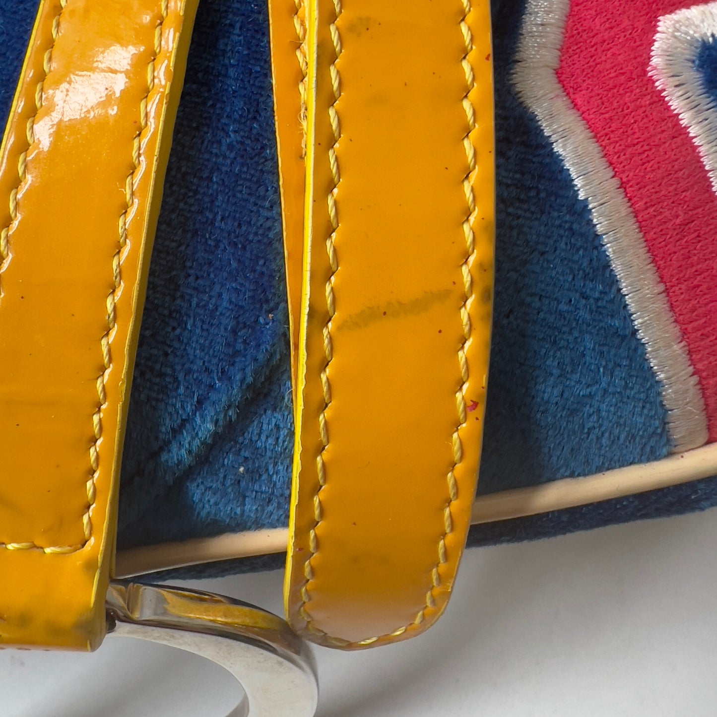 Dior Saddle Bag Limited Edition Vintage Adiorable 69 Blue Velvet