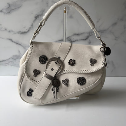 Dior Badge White Gaucho Limited Edition Bag