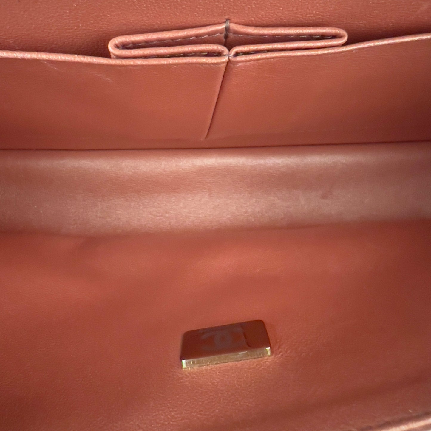 Chanel Metallic Lambskin Quilted Medium Double Flap Golden