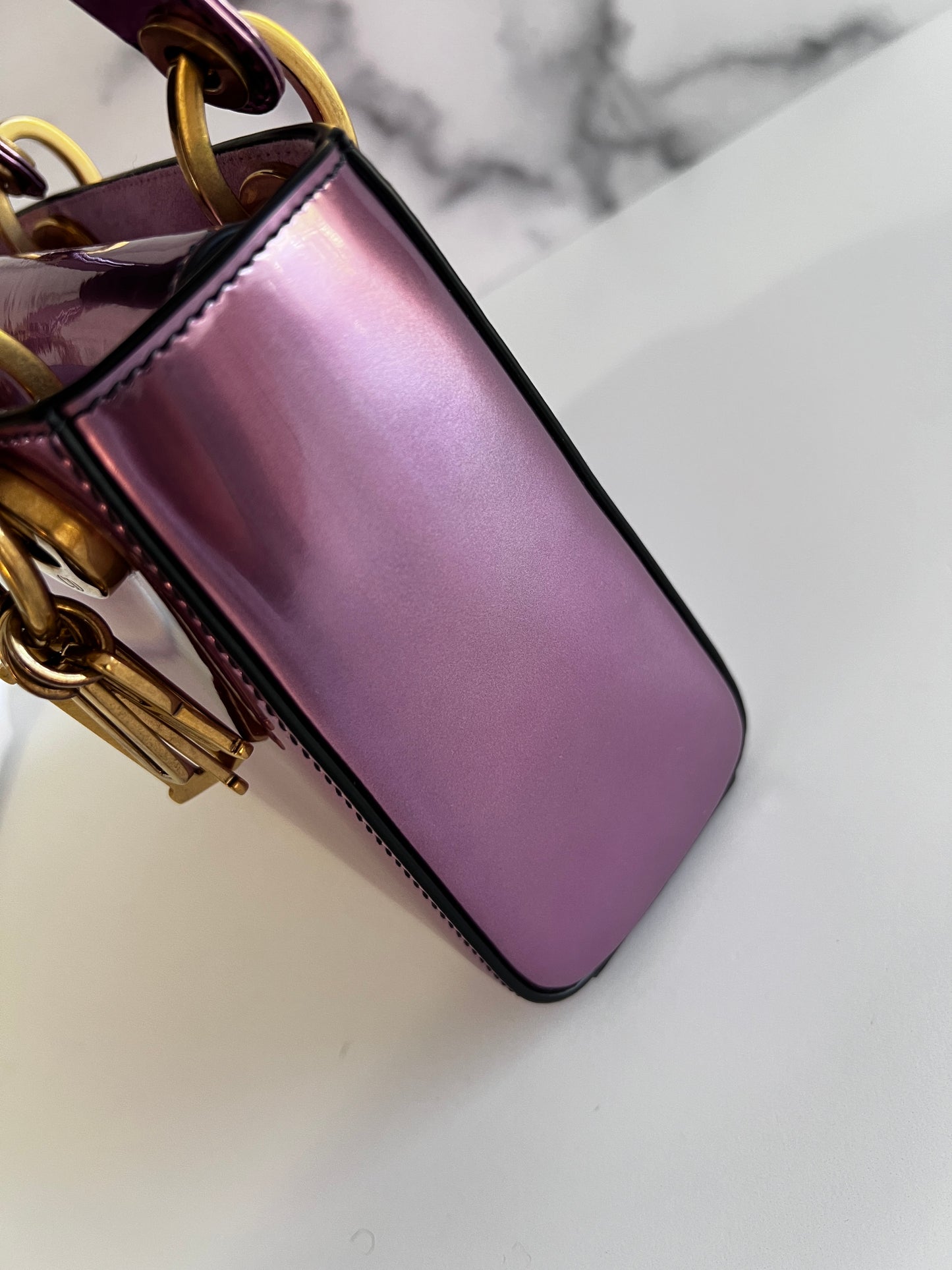 Dior mini metallic lady Dior bag