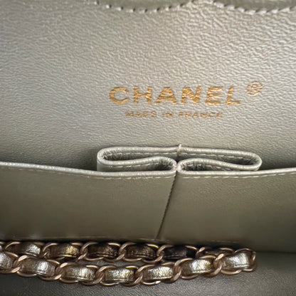Chanel Classic Double Flap Medium Bag Calfskin Gold Metallic