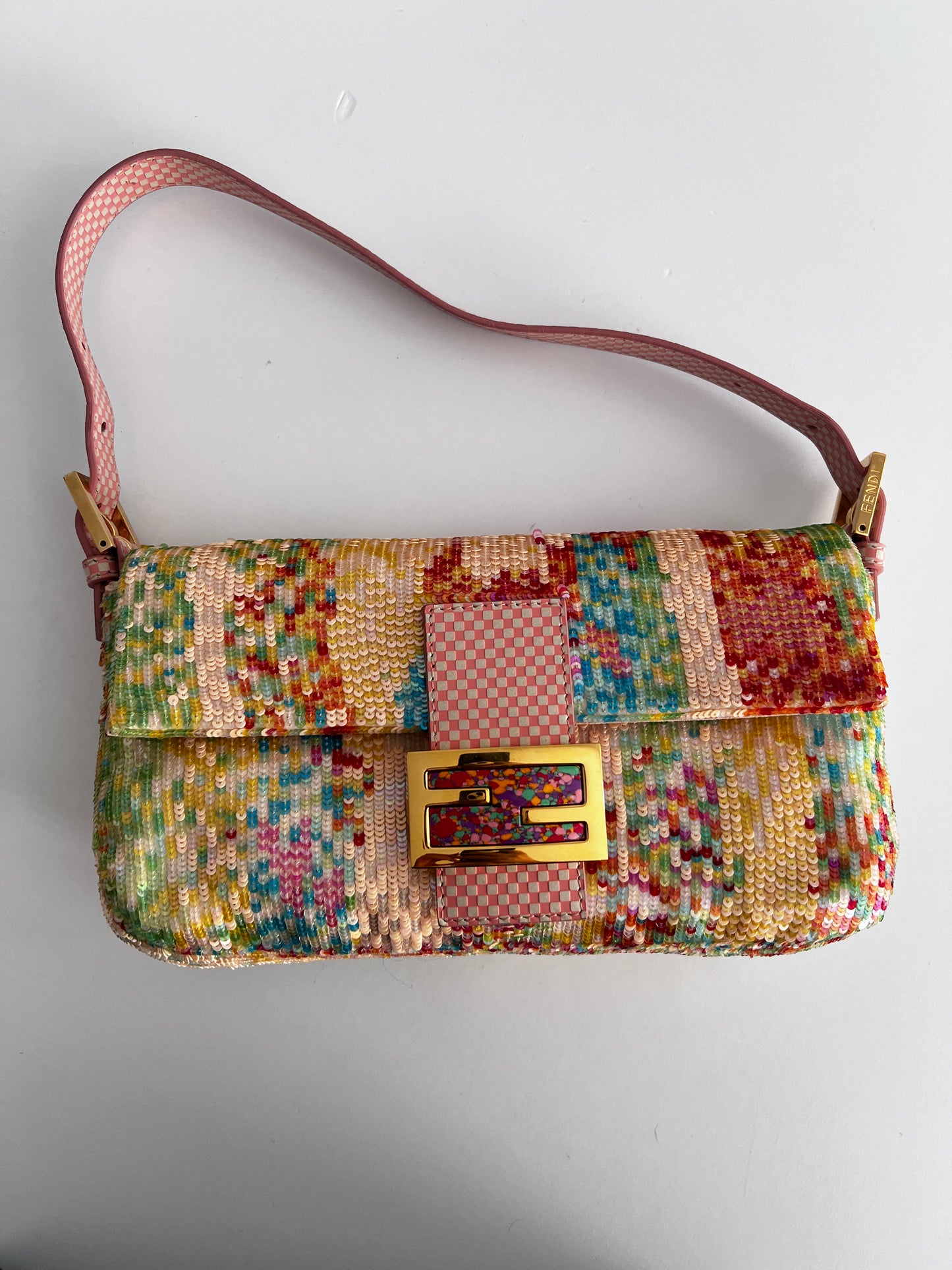 Fendi rainbow sequin baguette from 2013