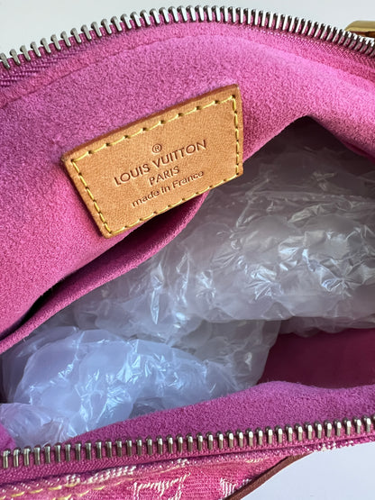 Louis Vuitton pink baggy denim bag