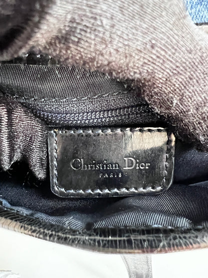 Dior certified denim saddle bag