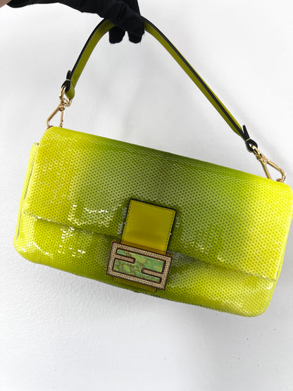 Fendi & SJP’s green sequin baguette