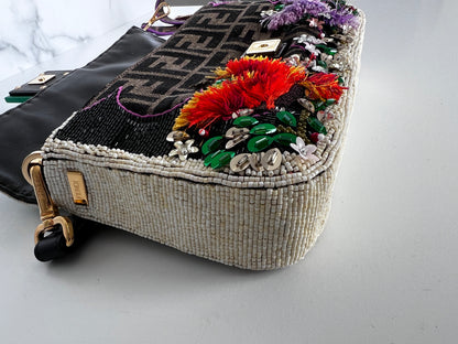 Fendi new style garden embroidered baguette