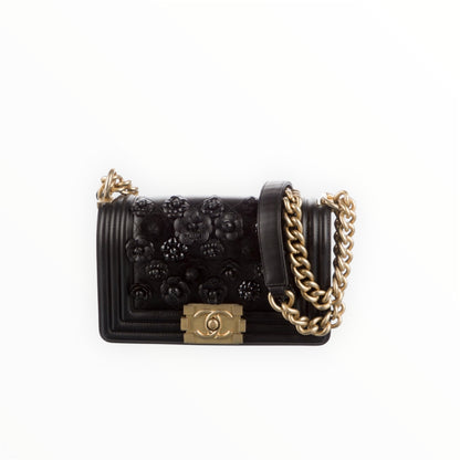 Chanel Small Camellia Boy Bag