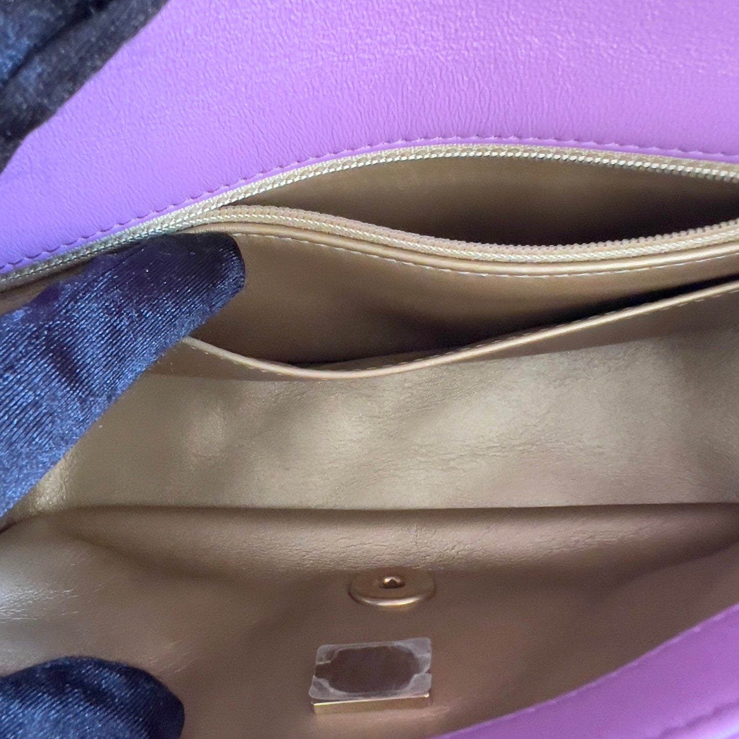 Chanel Lavender Lamb Skin Mini Rectangular Crush Flap Bag