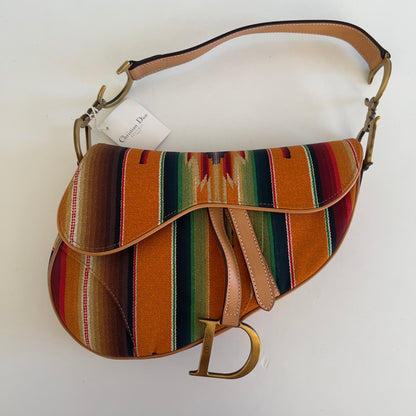 Vintage Christian Dior Limited Edition Multicolor Mexico Saddle Bag