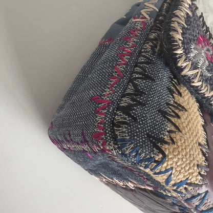 Vintage Chanel Patchwork Multicolor Jumbo Single Flap bag