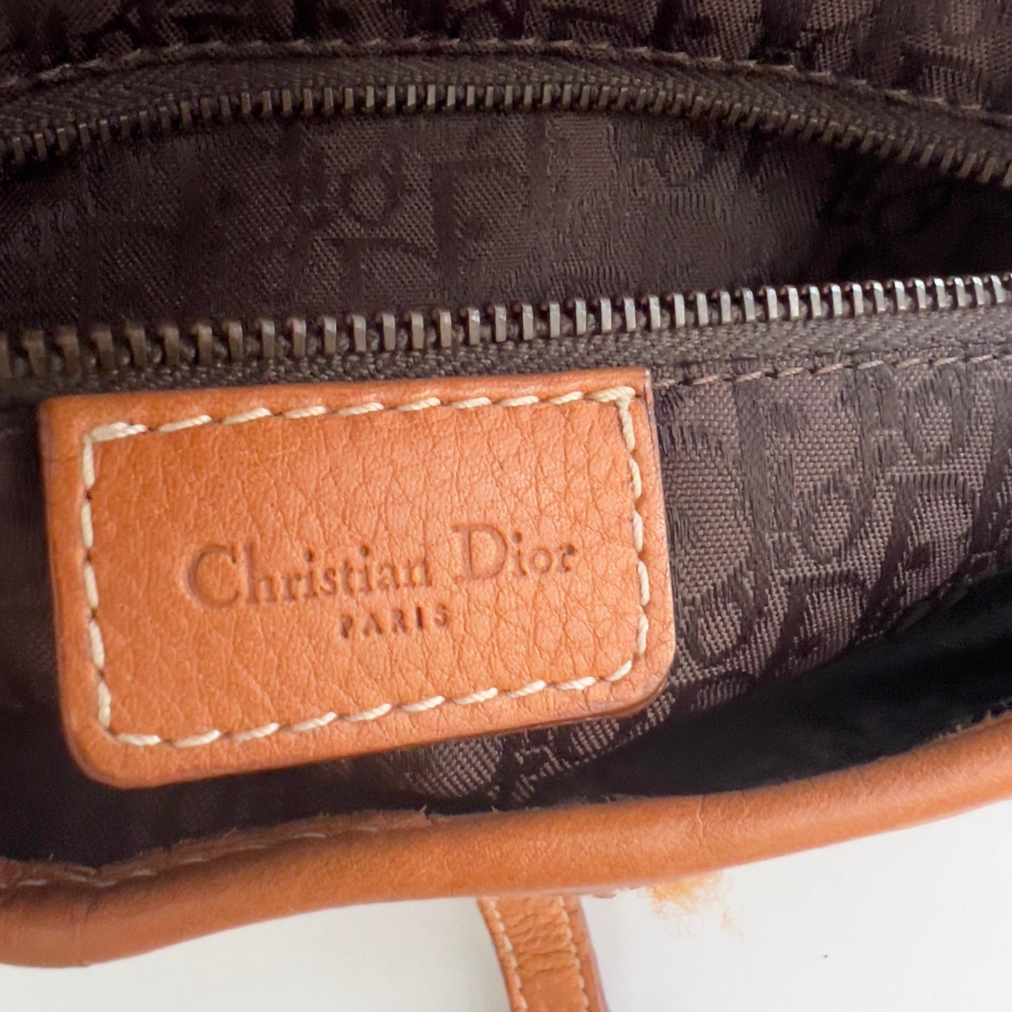 Dior Caramel Leather Saddle Bag