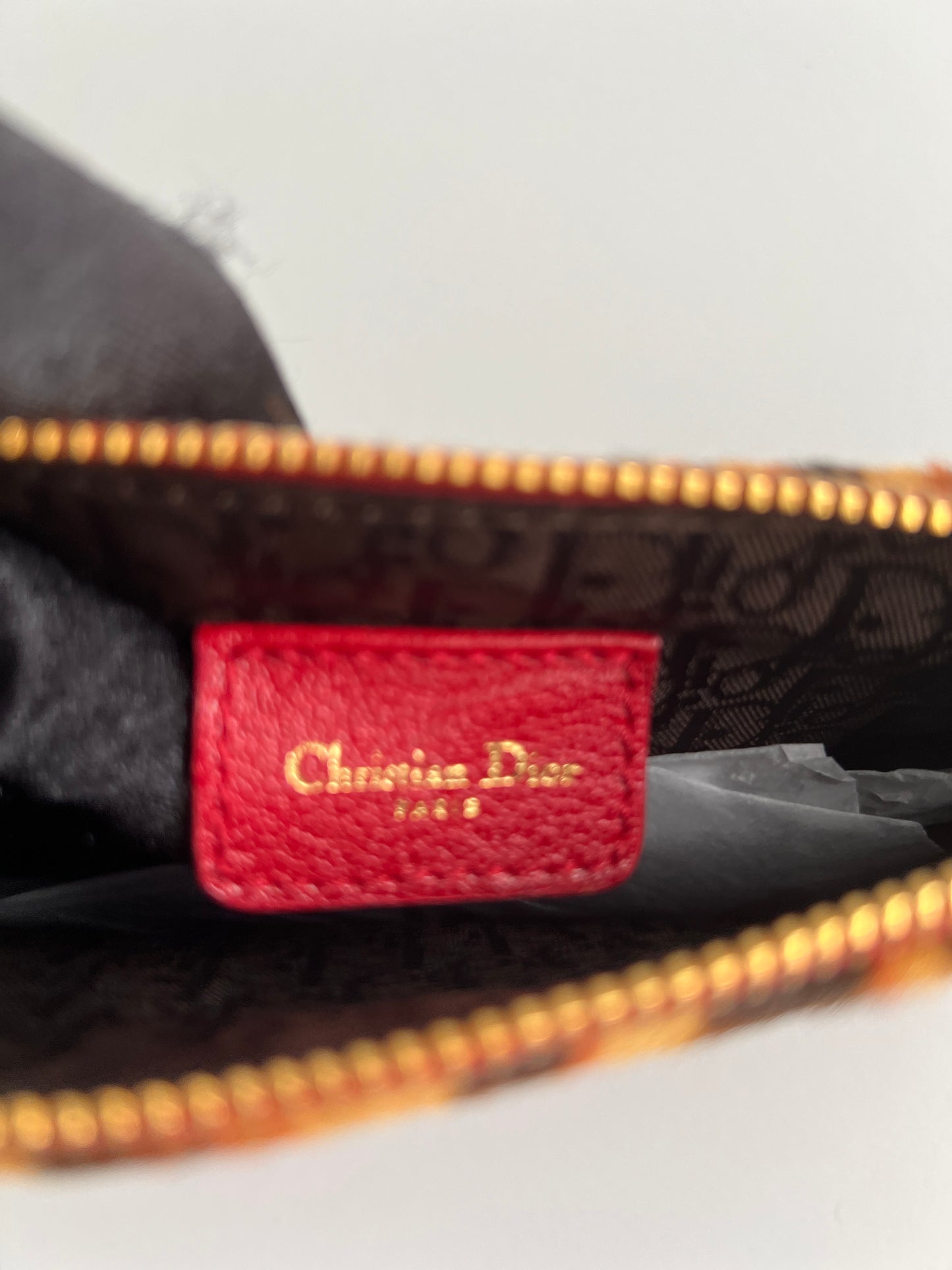 Dior cheetah pony hair saddle bag