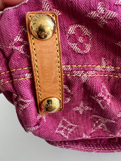 Louis Vuitton pink baggy denim bag