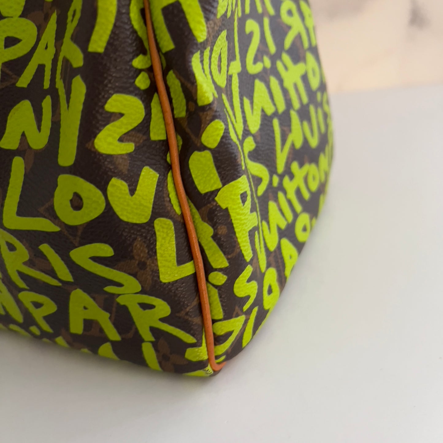 Louis Vuitton Monogram Green Graffiti Speedy 30