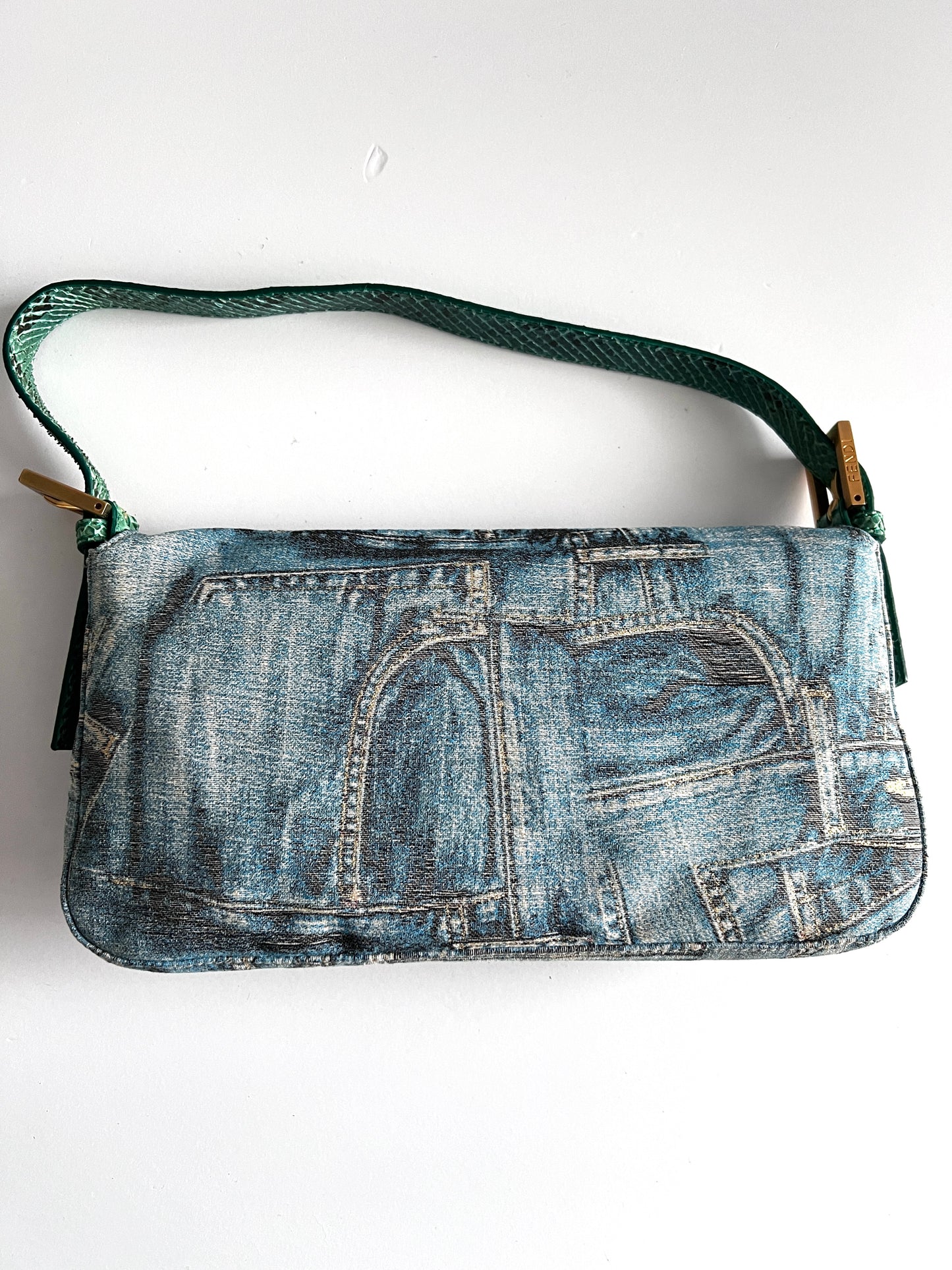 Fendi anniversary denim baguette