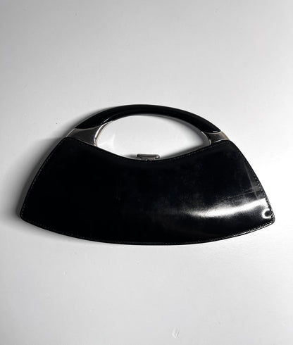 Vintage Dior Black patent bondage mini bag