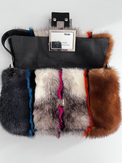 Fendi mink strip baguette