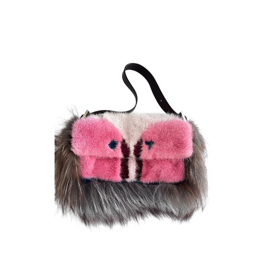 Fendi mink & fox fur baguette