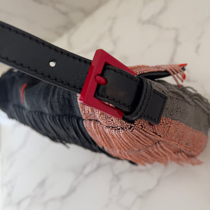Fendi 3D beaded fringe baguette