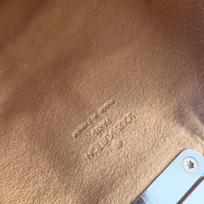 Vintage Louis Vuitton Monogram Denim Pochette Plat Clutch Blue