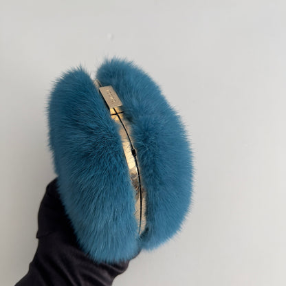 Vintage Gucci Blue Mink Fur Box