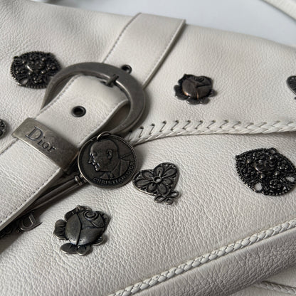 Dior Badge White Gaucho Limited Edition Bag