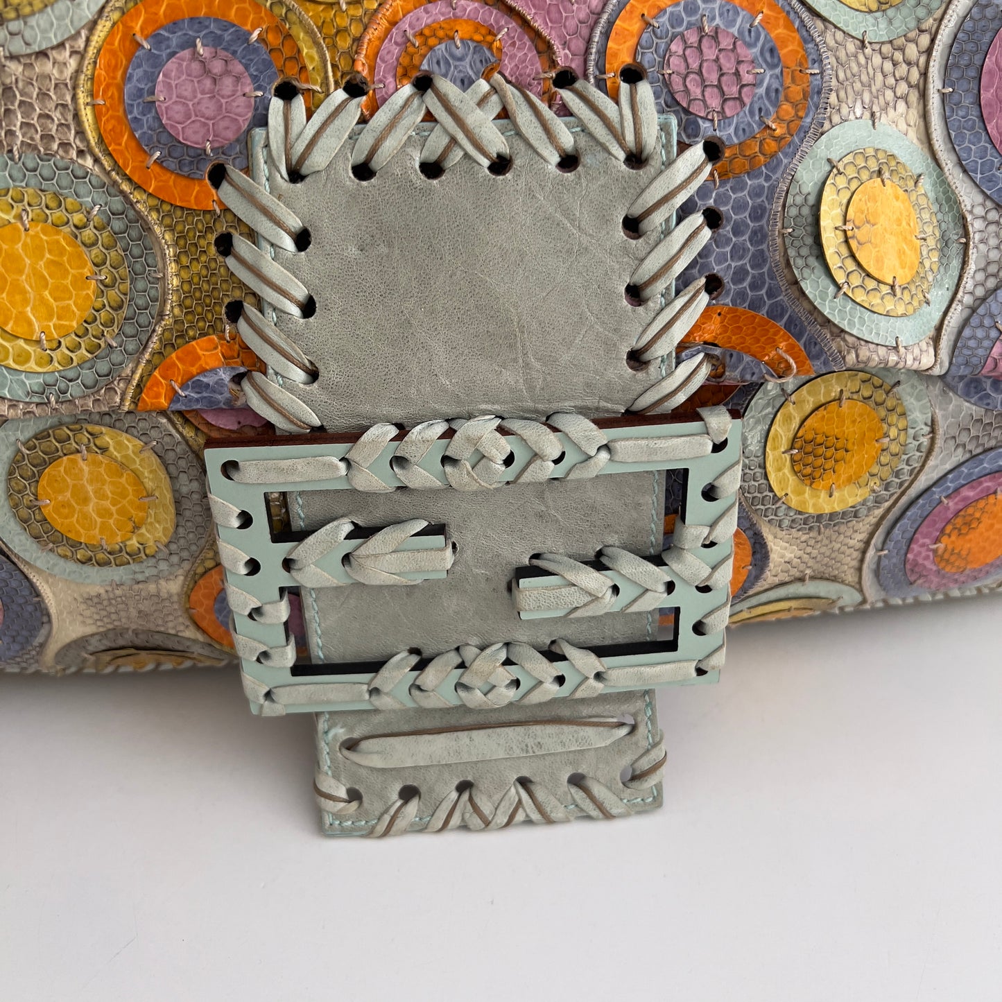 Fendi Pyhon Skin Bubble XXL Baguette