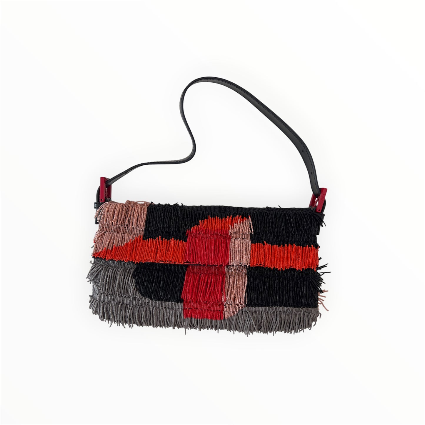 Fendi 3D beaded fringe baguette