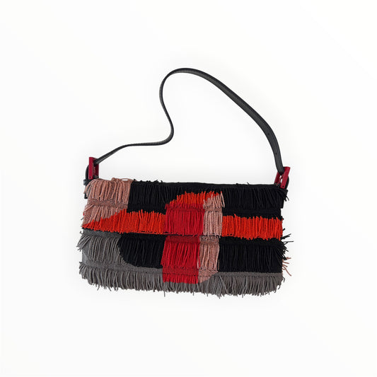 Fendi 3D beaded fringe baguette