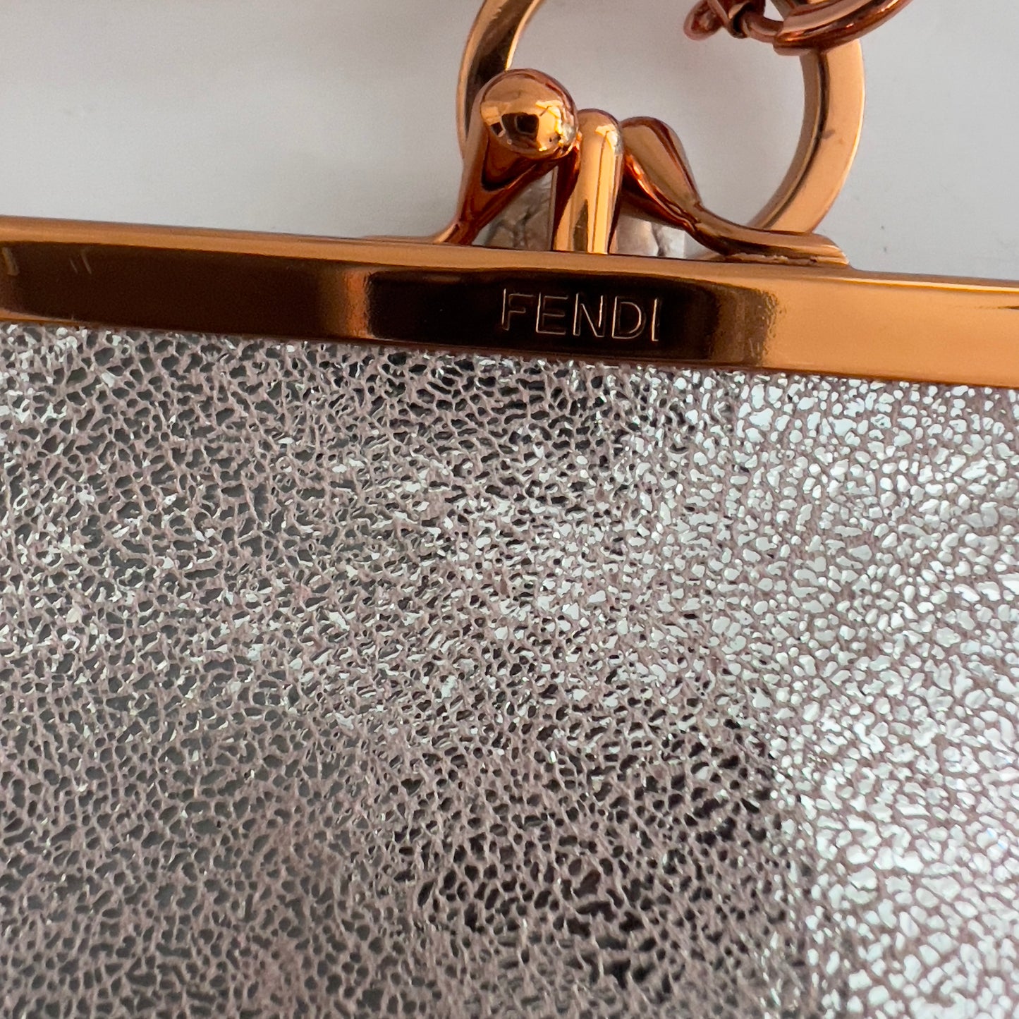 Vintage Fendi Metallic Silver Rings Bag