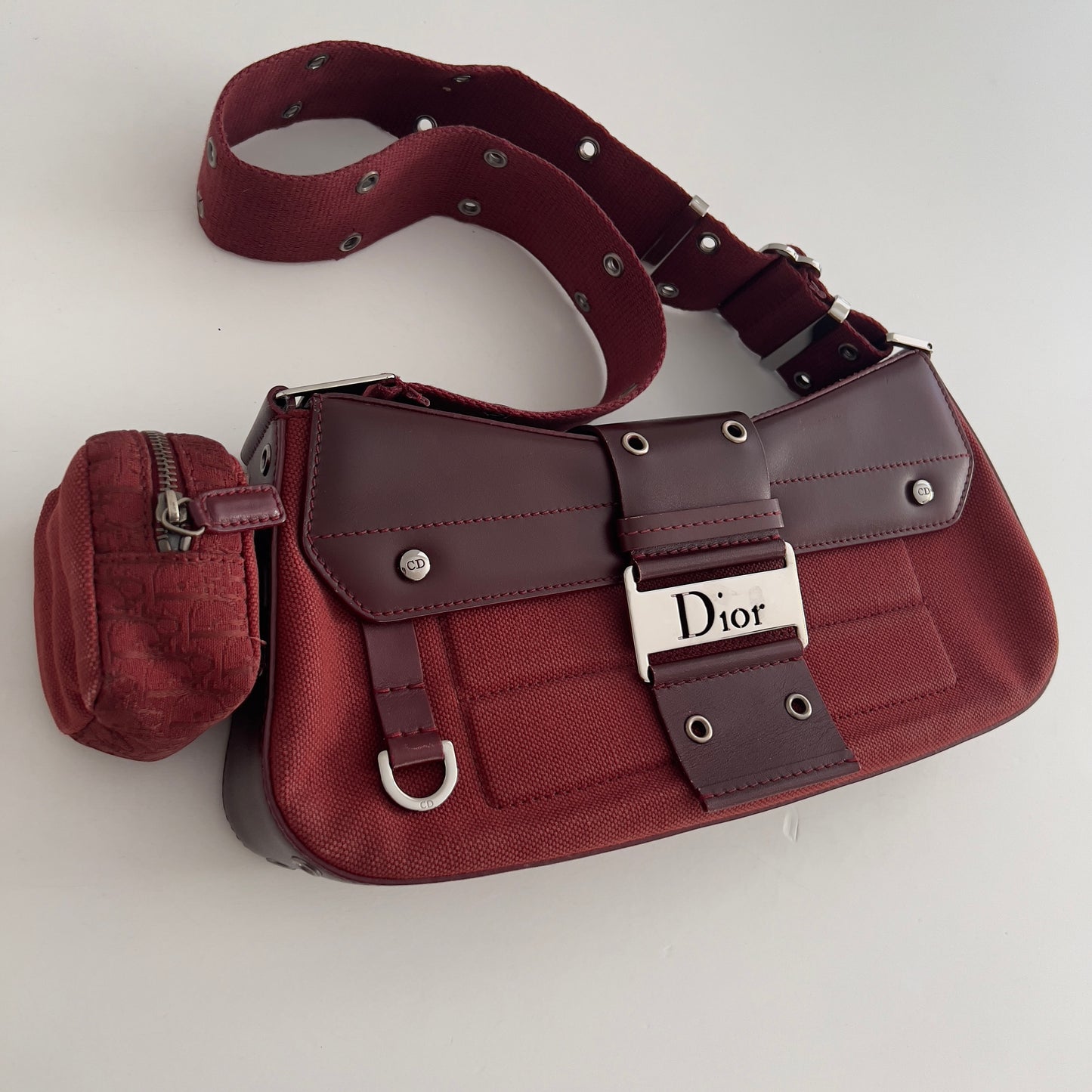 Vintage Burgundy Columbus Canva Bag