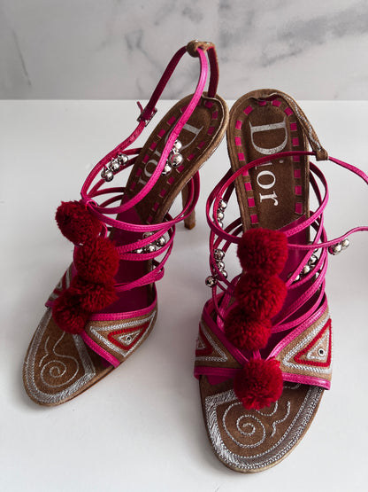 Vintgae Dior pomp bells high heels size 39