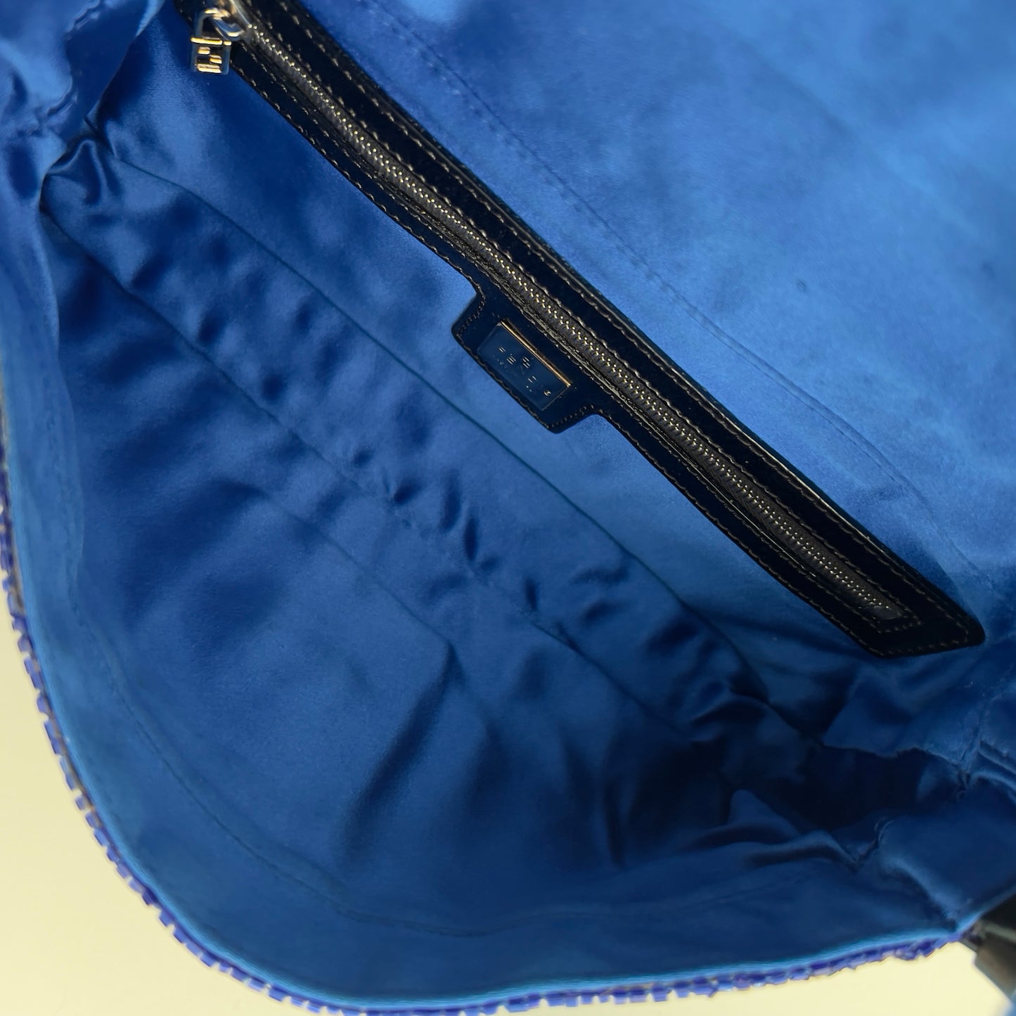 Vintage Fendi Klein Blue Beaded Baguette